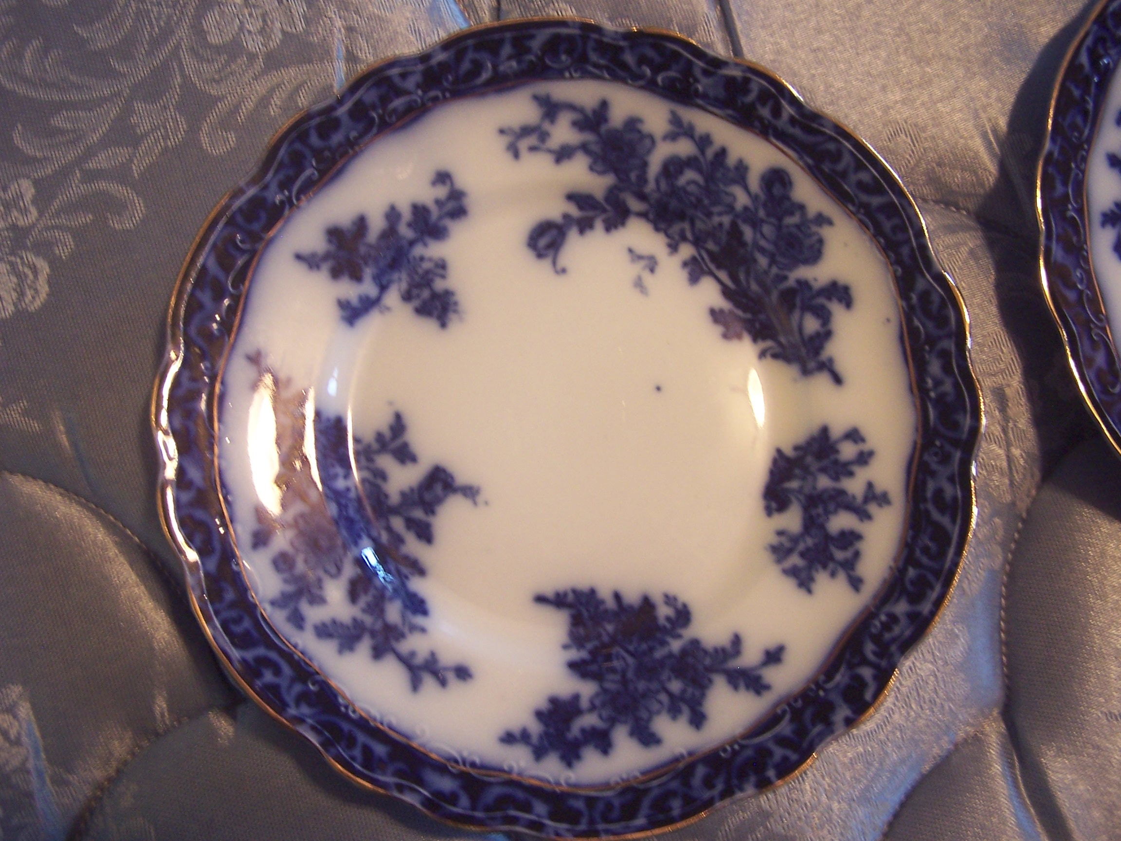 Flow Blue (?) plates info Antiques Board