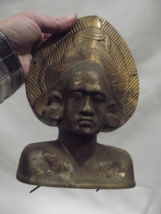 metal head bookend Antiques Board