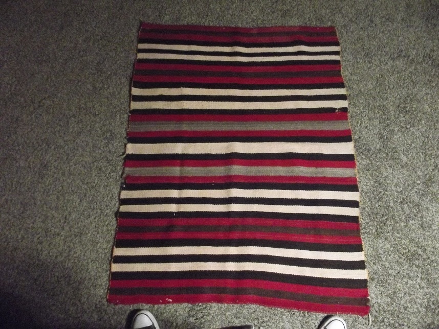 Native American Indian Striped Blanket | Antiques Board