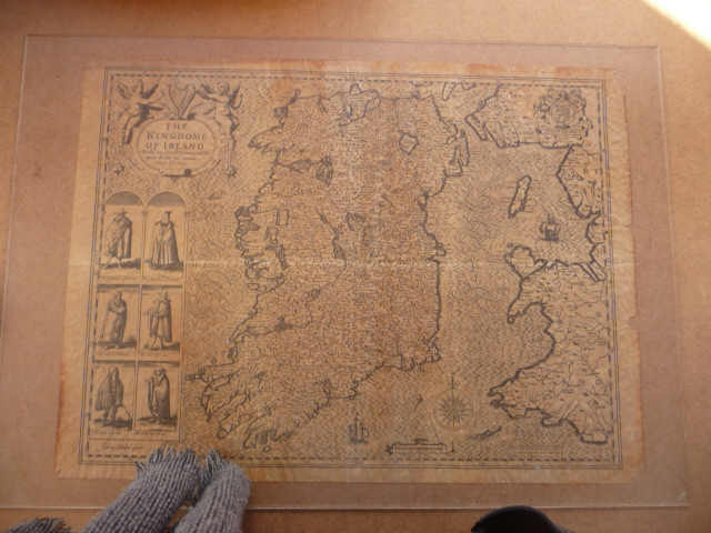 Full Size Printed Copy UNIQUE GIFT Durham Replica John Speed map  c.1610 