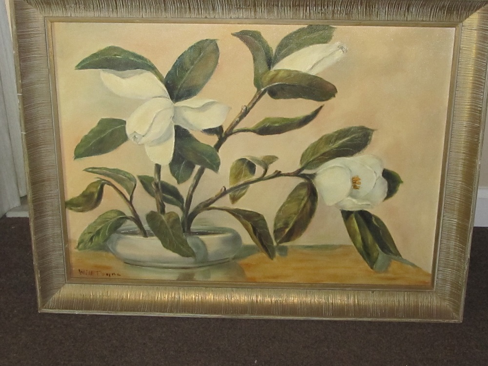 Canvas painting both sides. Antiques Board