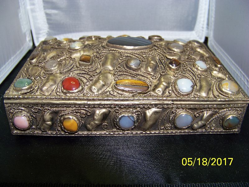metal trinket box Antiques Board