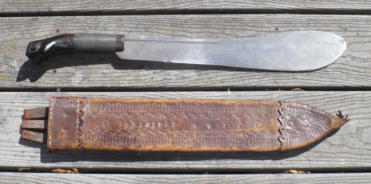 Clenched RightFistGripped English Machete Trinidad, B.W.I. Antiques Board