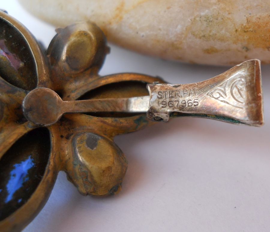 Rhinestone Earrings. Clips Marked STER. PAT 1967965: Original Assignee ...