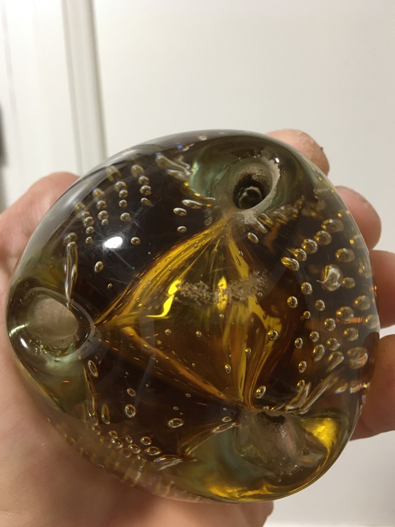 Glass Paperweight Pencil Holder Antiques Board