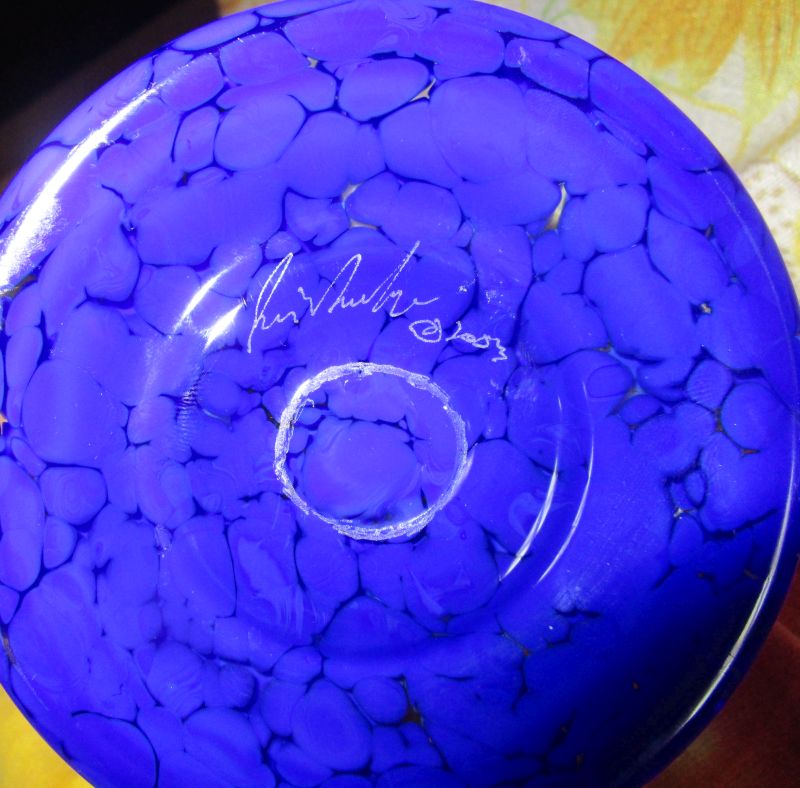 Art glass signature help please Antiques Board