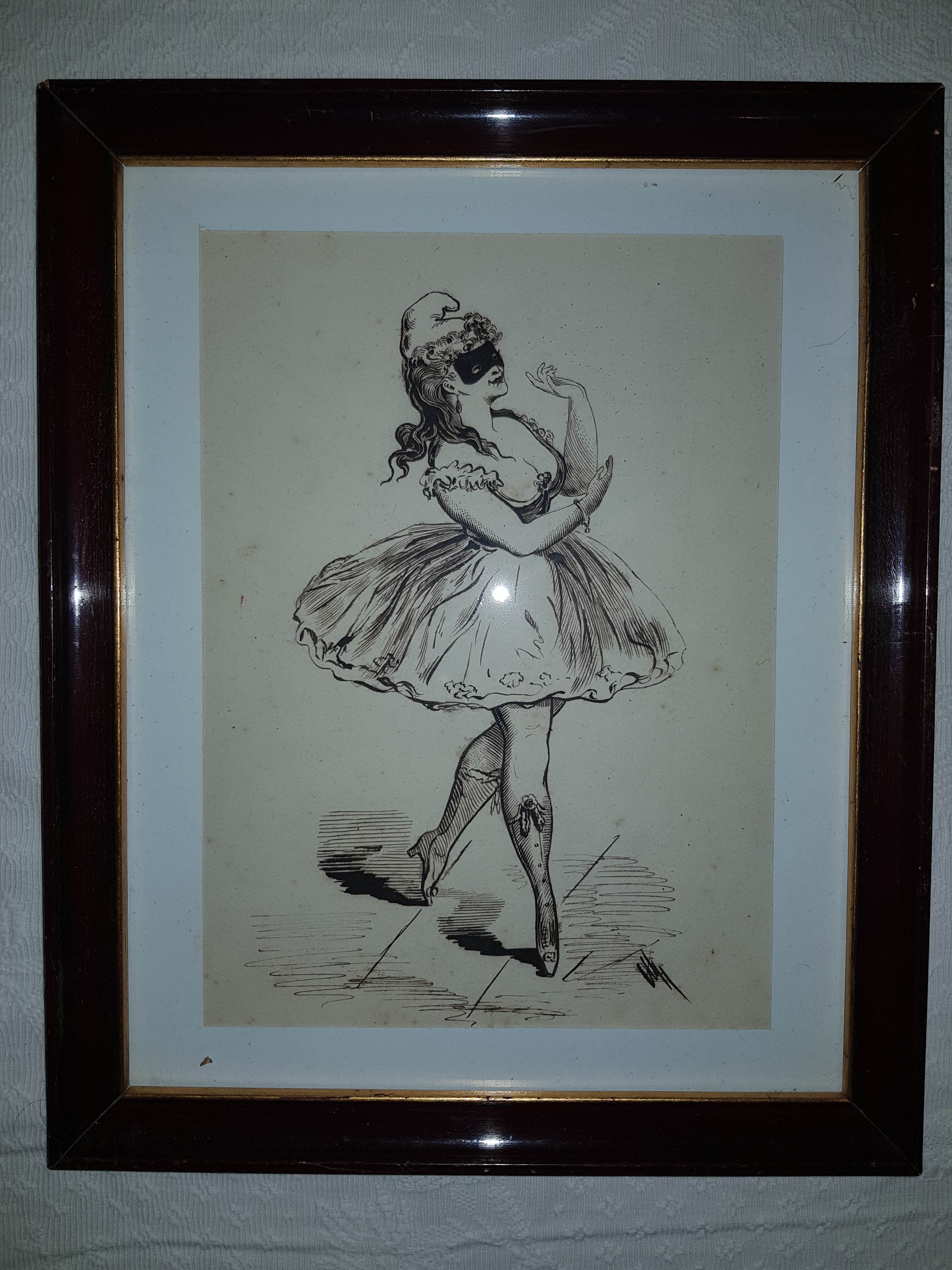 Two very lovely ink/etching/engraving /painting Antiques Board