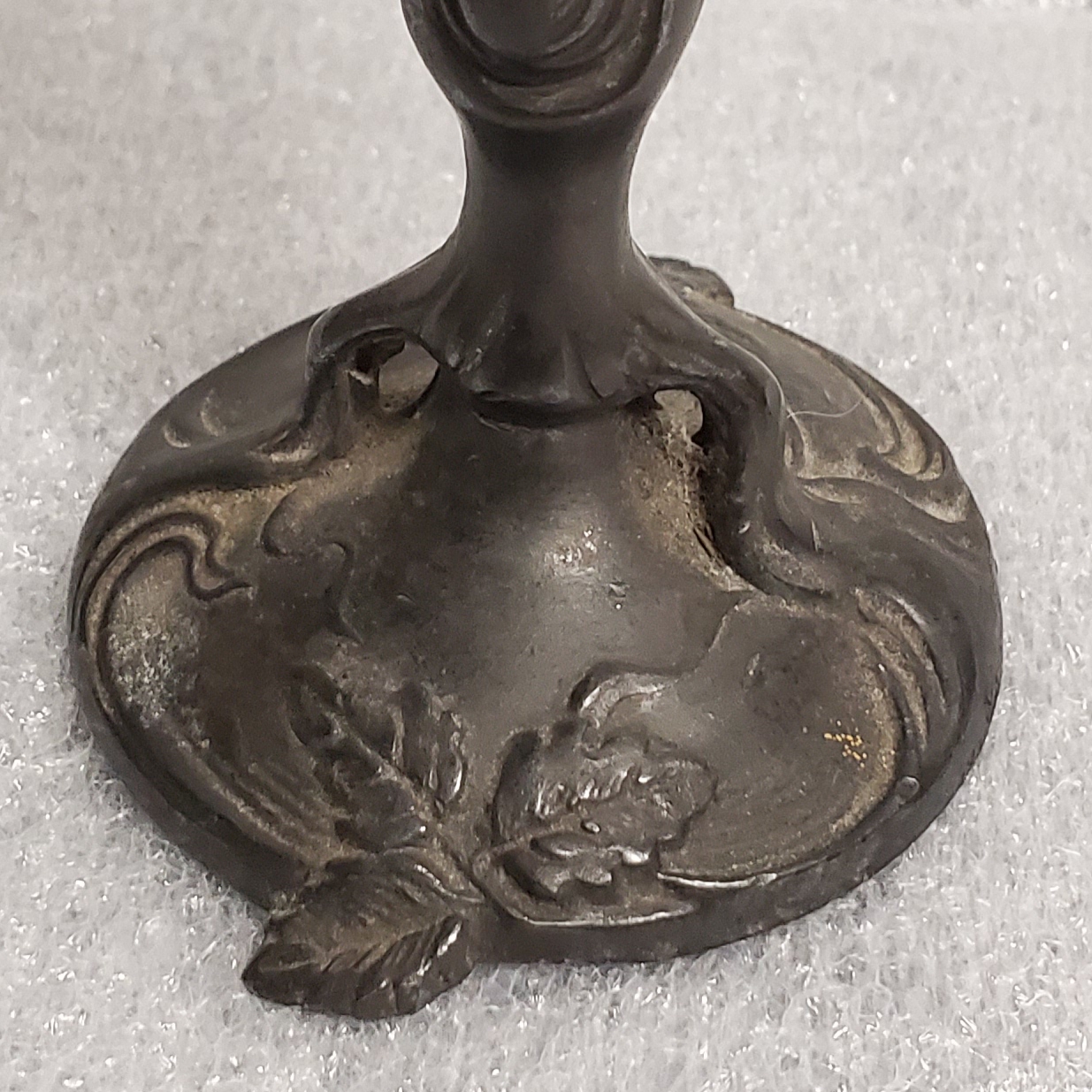 ID help on art nouveau pewter candle holder Antiques Board