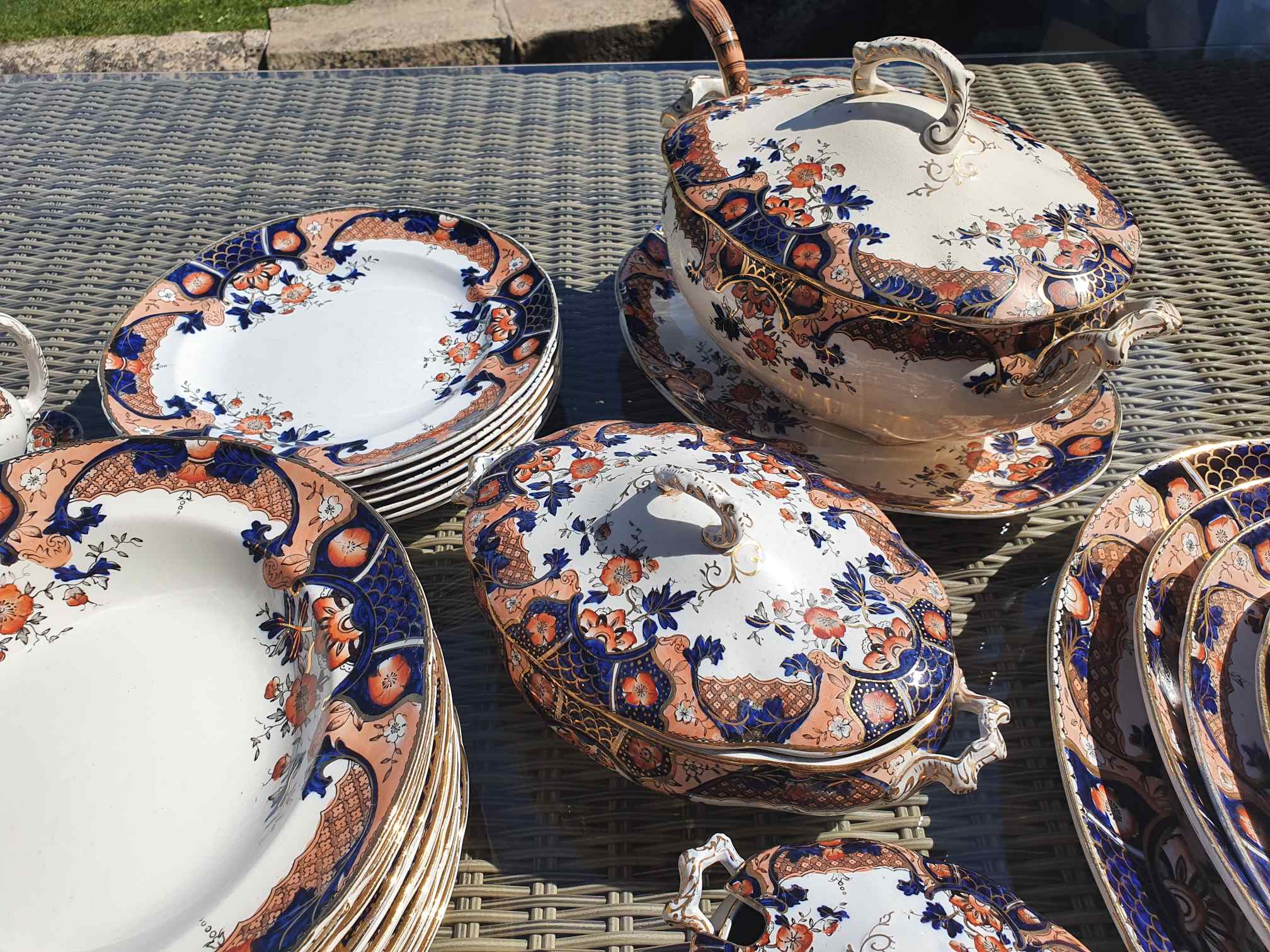 Large Venice Stoke Pottery set Rd No 152059 Antiques Board