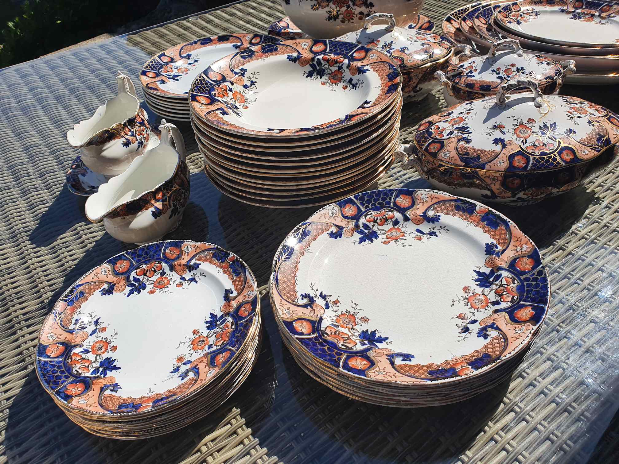 Large Venice Stoke Pottery set Rd No 152059 Antiques Board