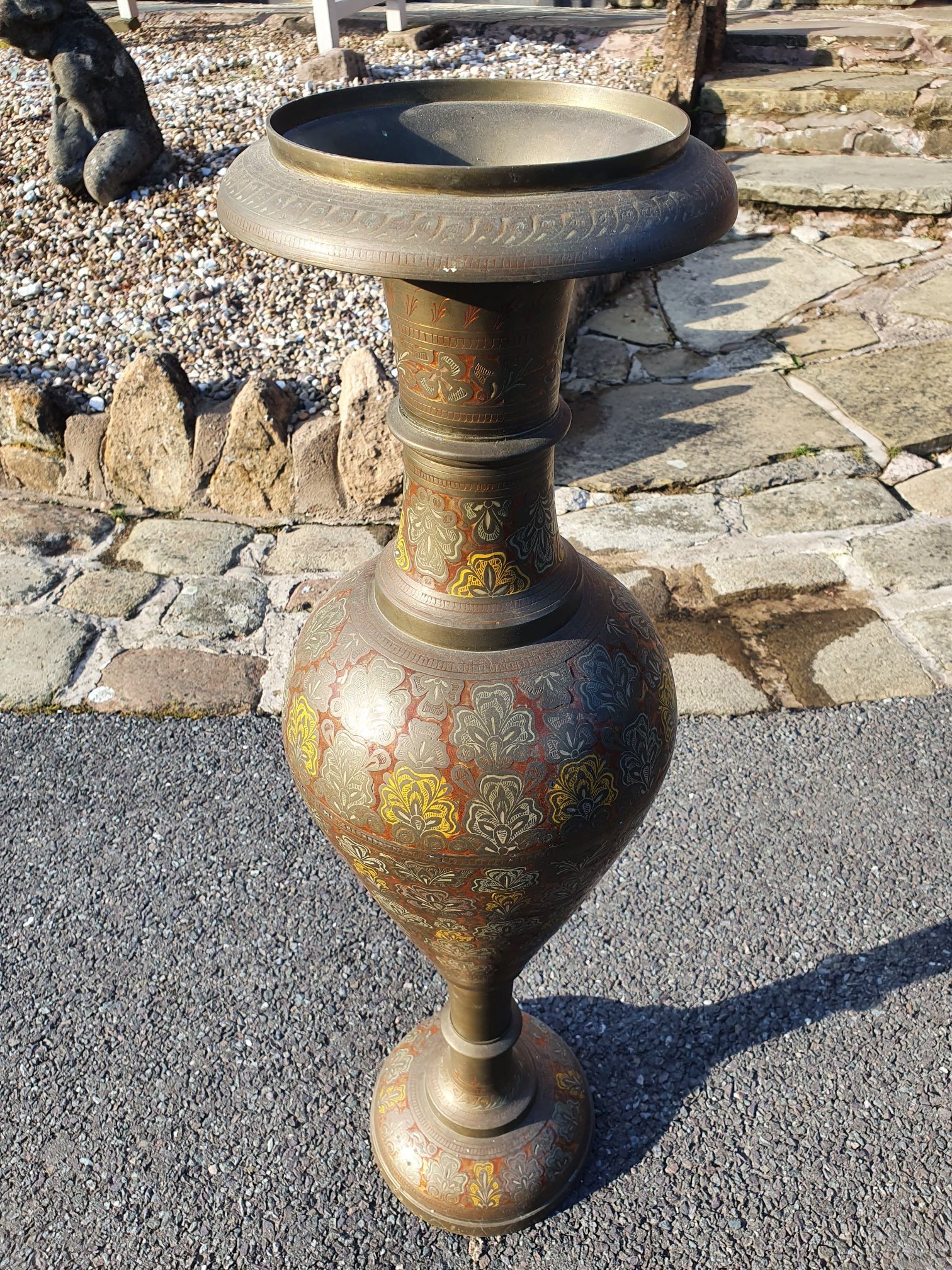 Tall Brass Vase Antiques Board