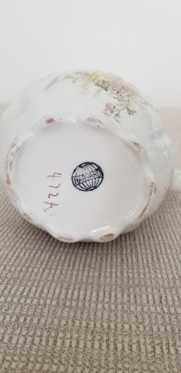 Harvard china pitcher Antiques Board
