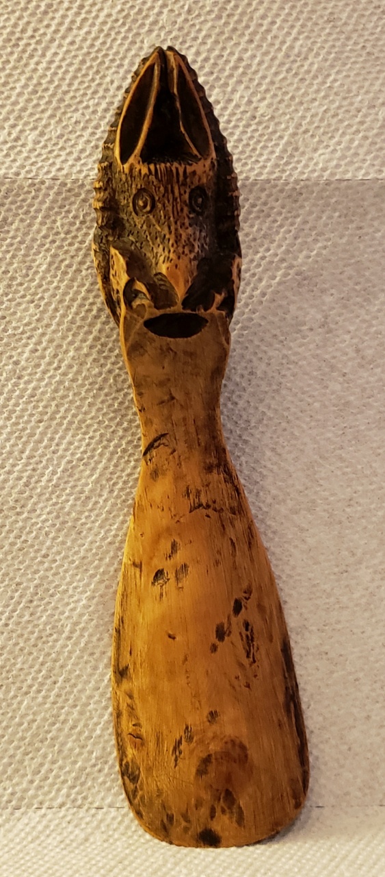Schoenen Inlegzolen & Accessoires Schoenlepels Vintage Carved Shoe Horn Wooden Alligator Carving 