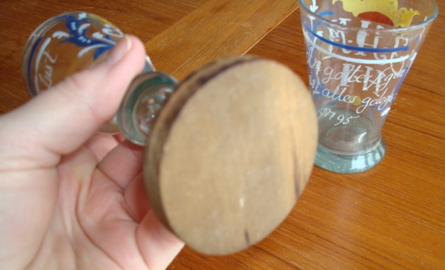 2307.4 German Glass Goblet & Glass.JPG