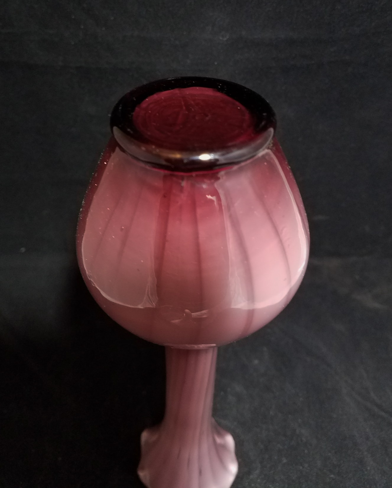 Lavender bud vase cased glass origin? Antiques Board