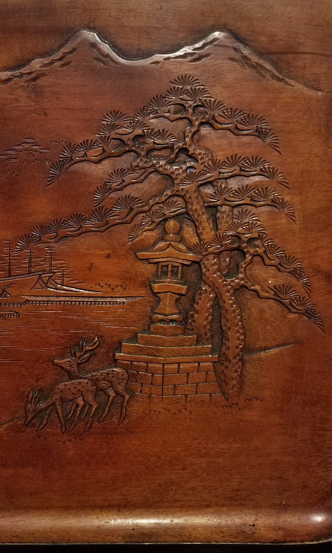 Wooden relief carving of Itsukushima shinto shrine - Japan | Antiques Board