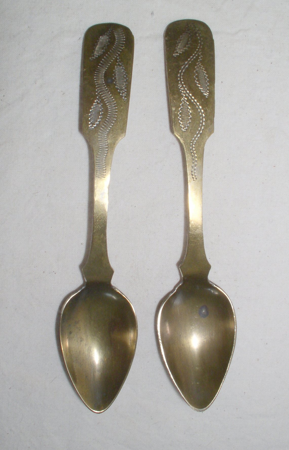Antique brass spoons Antiques Board