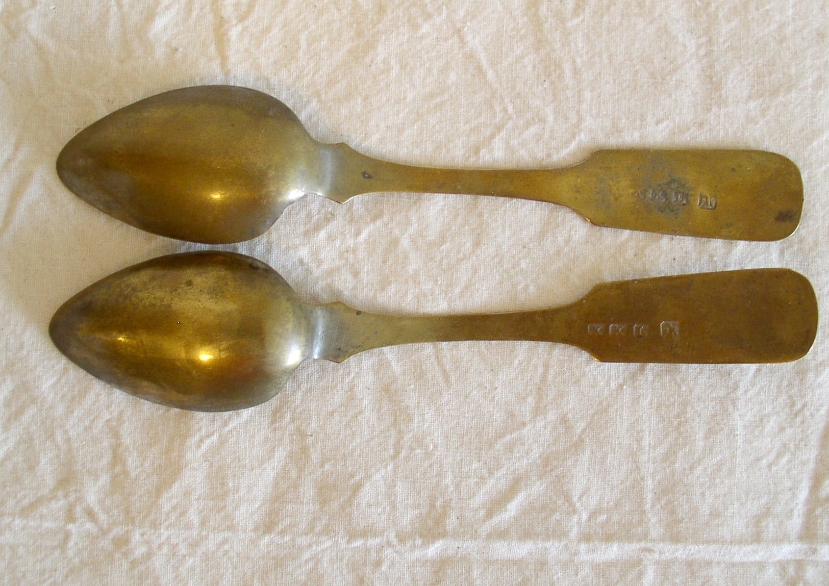 Antique brass spoons Antiques Board