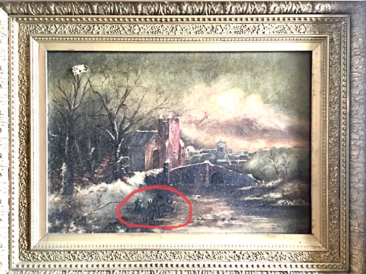 Old dirty painting with a hole in it Page 2 Antiques Board