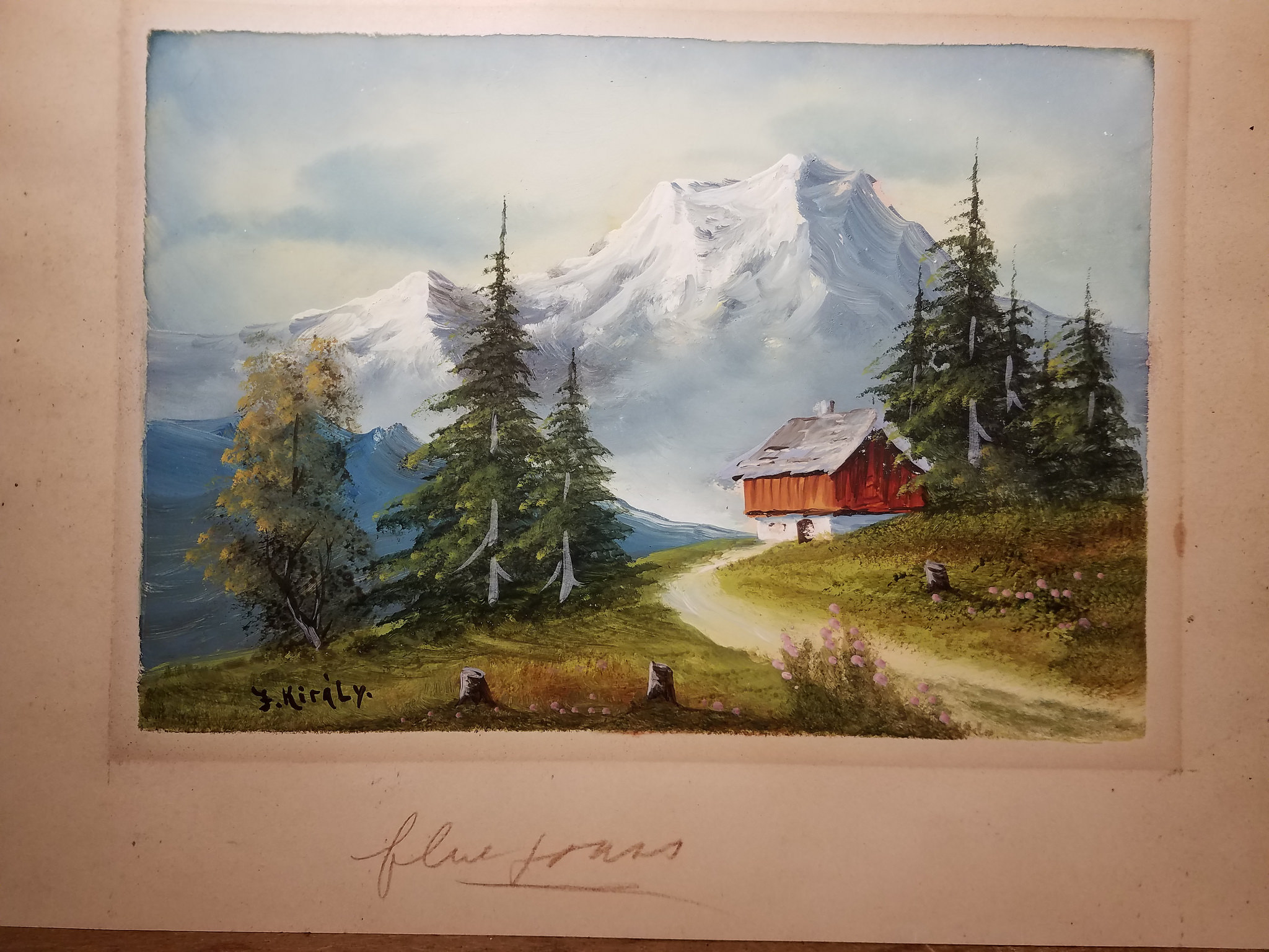 Gouache? painting on paper signed age? origin? Antiques Board
