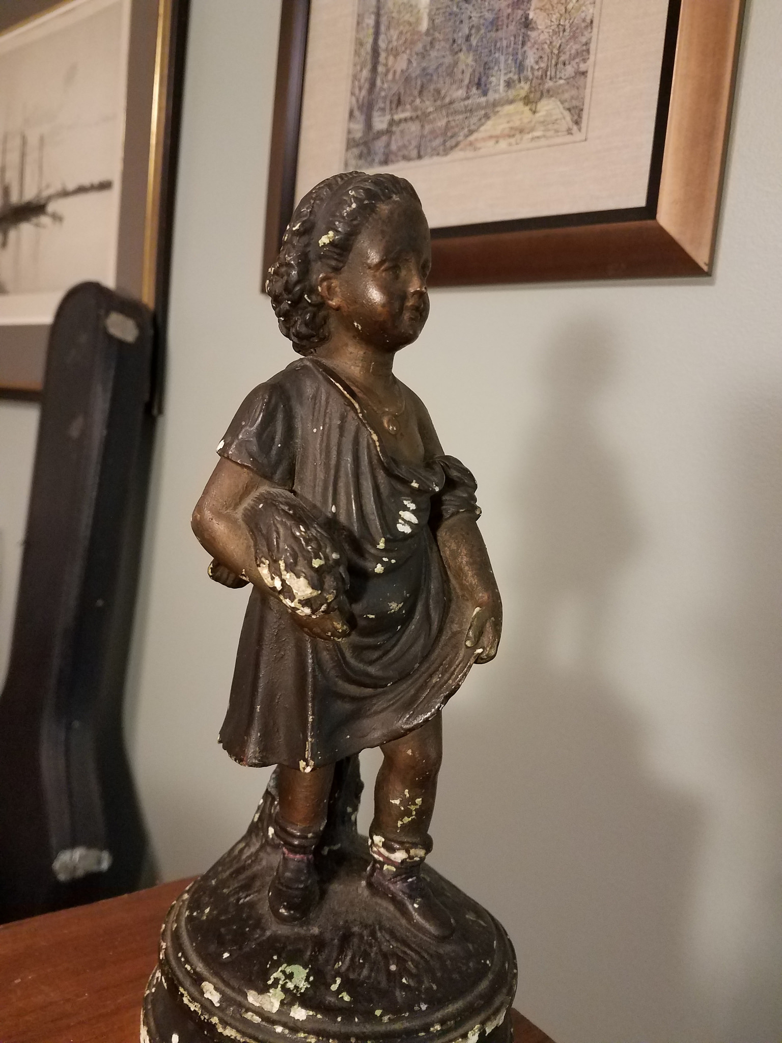 Chalkware or Plaster Statuette Help with Origin? Antiques Board