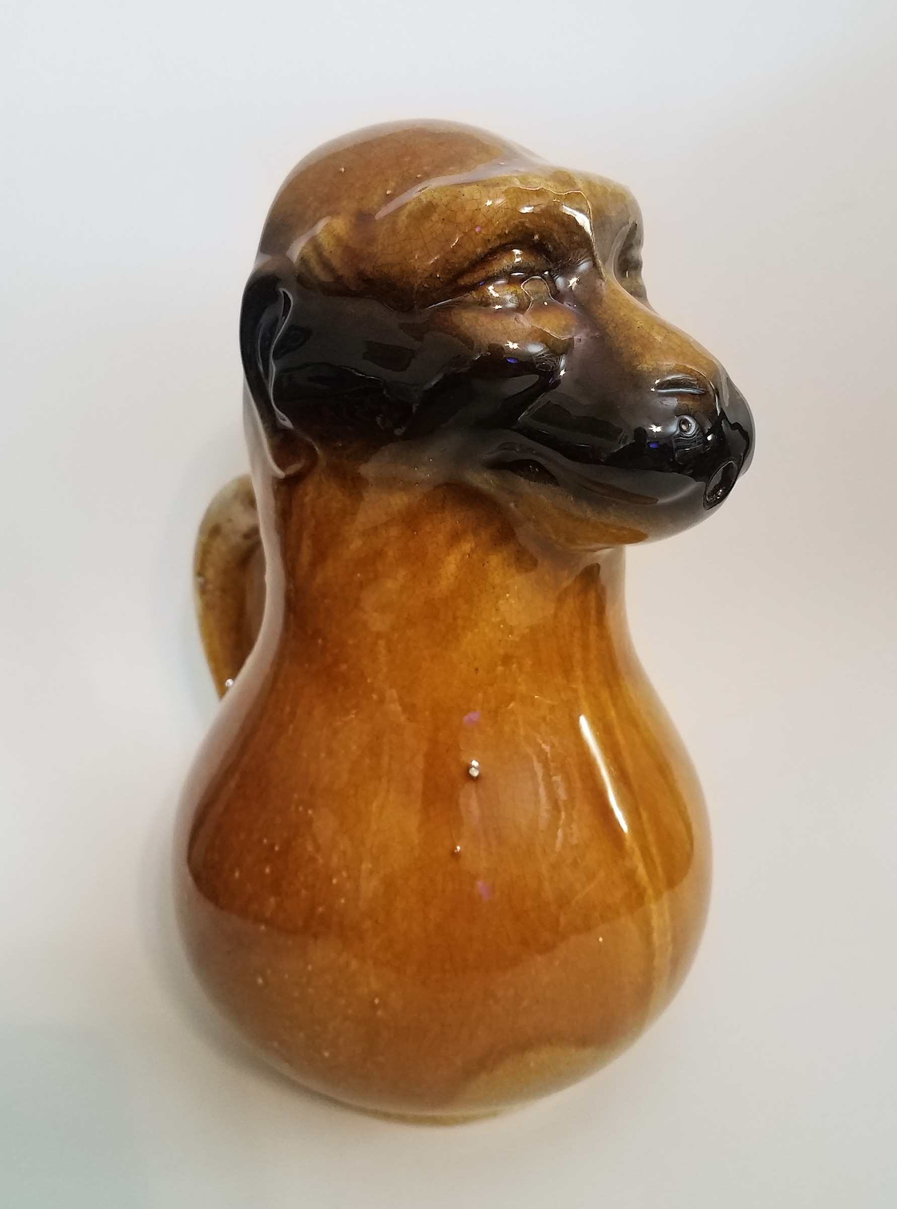 Majolica monkey jug Sarreguemines? Antiques Board