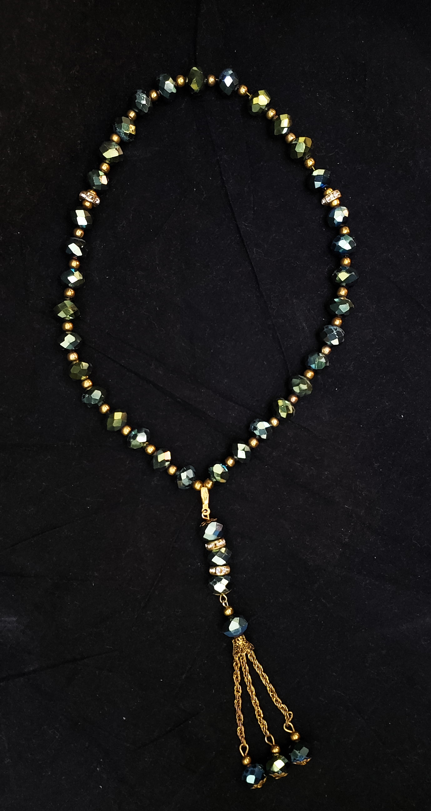 Iridescent faceted beads / necklace - any age? Also where from ...
