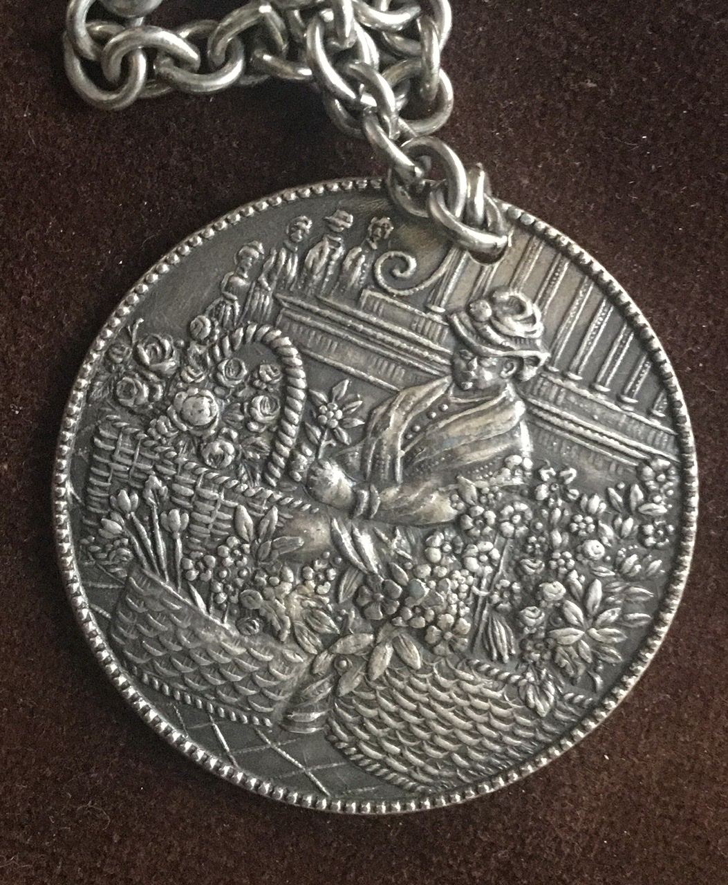 Silver plated Medallion Antiques Board