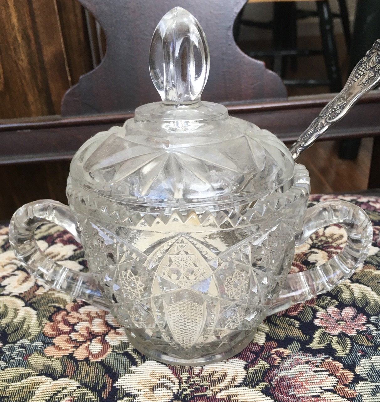 Glass sugar bowl Antiques Board