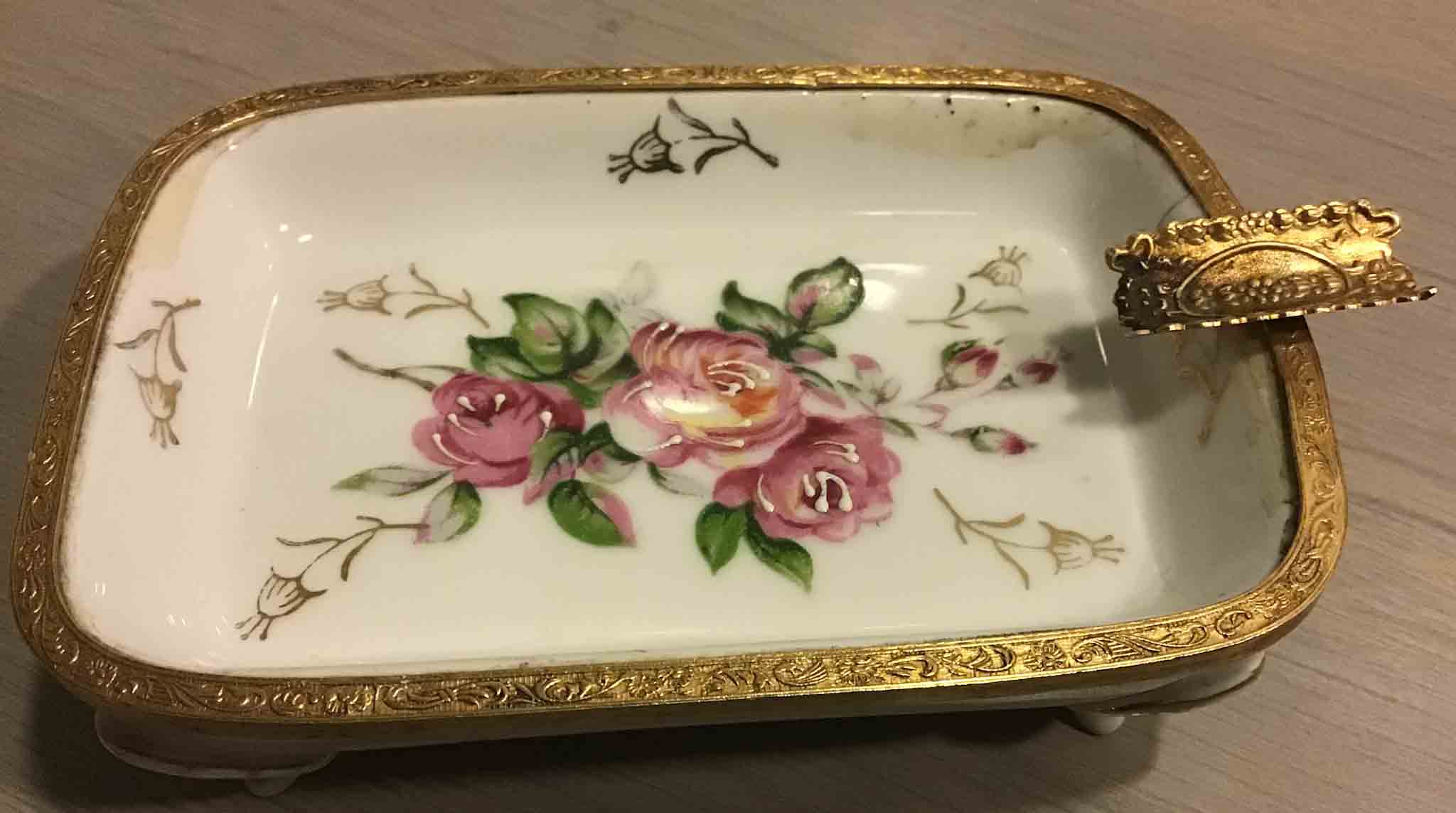 Antique ashtray porcelain Antiques Board