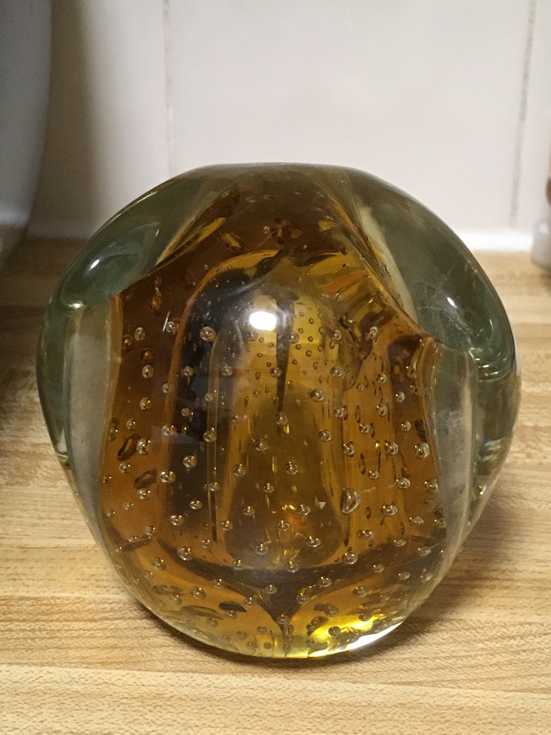 Glass Paperweight Pencil Holder Antiques Board