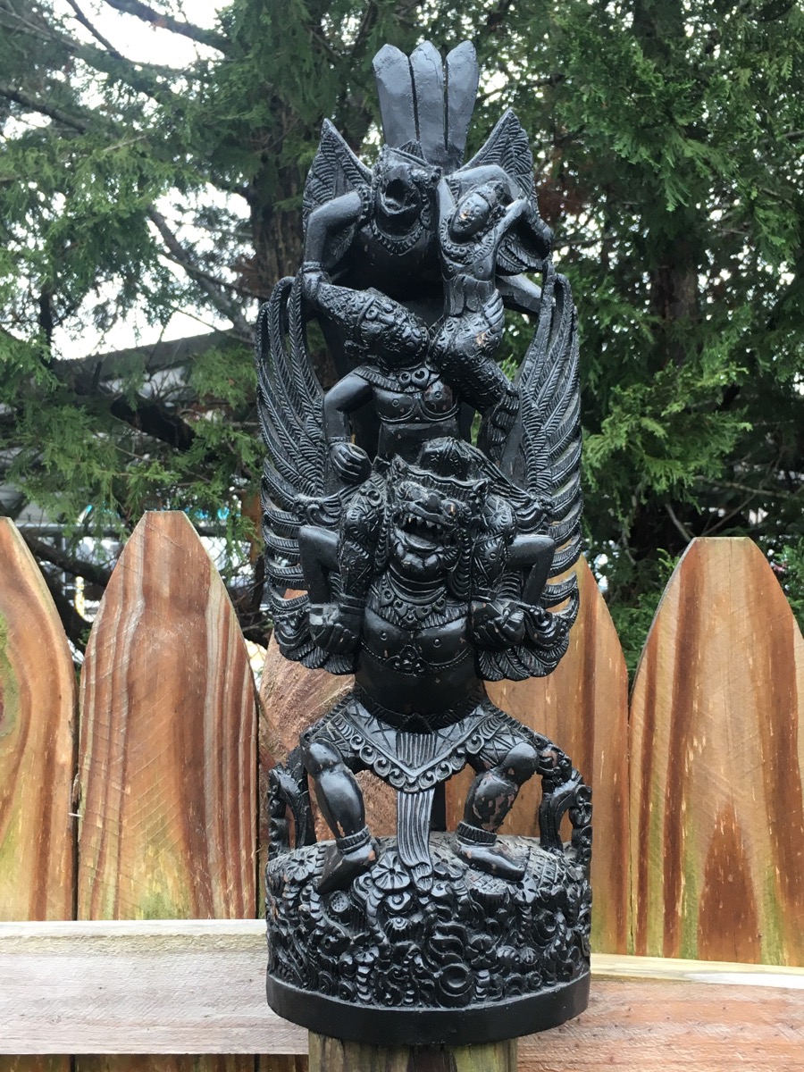 Indonesian Wood Statue Antiques Board