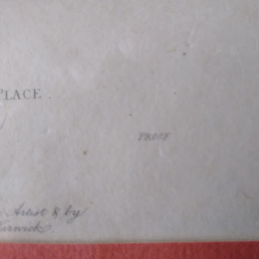 What does the word " Proof " mean of this etching Antiques Board