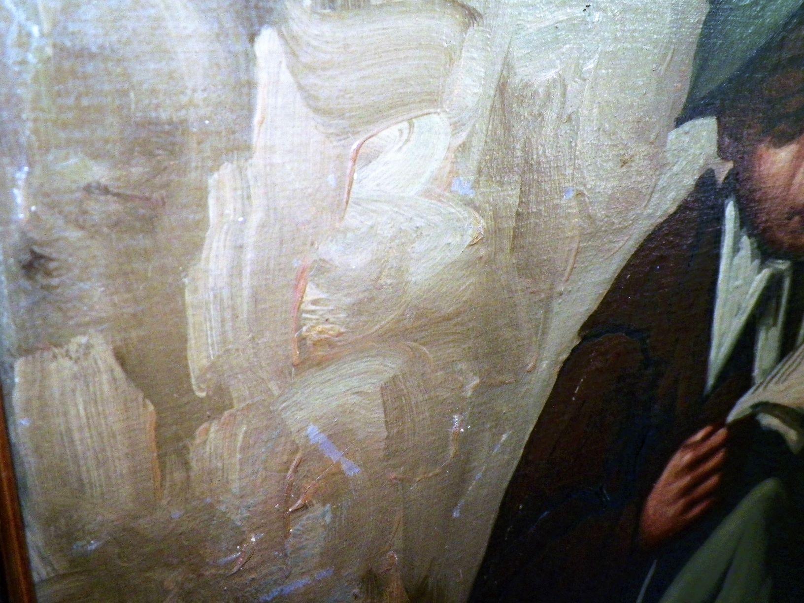 AA ART PAINTING BASILE BOY READING PAPER SMOKING CIGARETTE 3AA.JPG