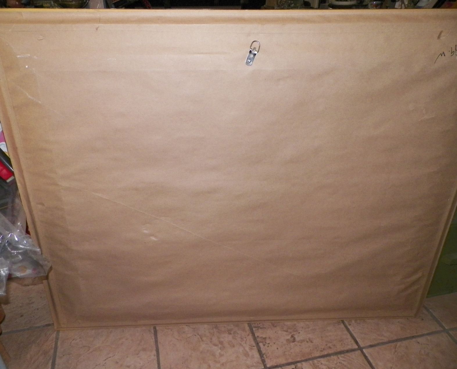 AA ART PAINTING HAITIAN LARGE RED WHITE BLUE FIND 5AA.JPG