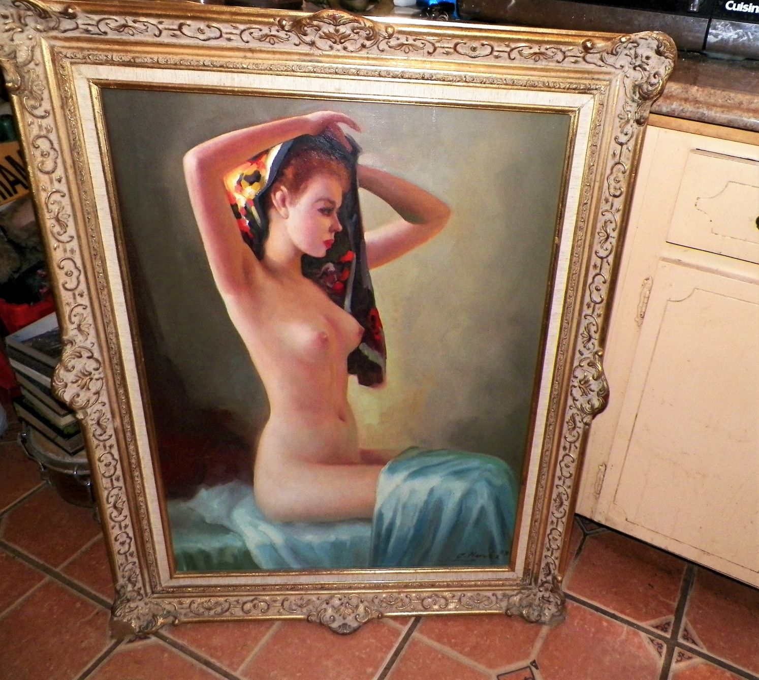 AA ART PAINTING NUDE RED HEAD 1AA.JPG