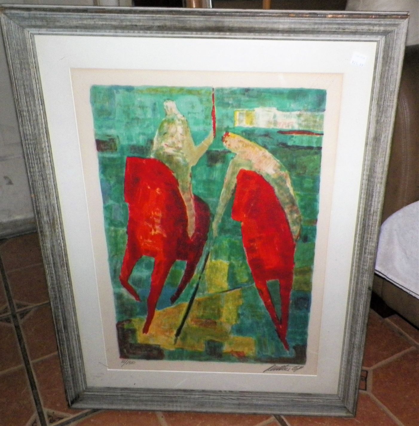 AA ART PRINT A ABSTRACT RED ON HORSES 1AA.JPG