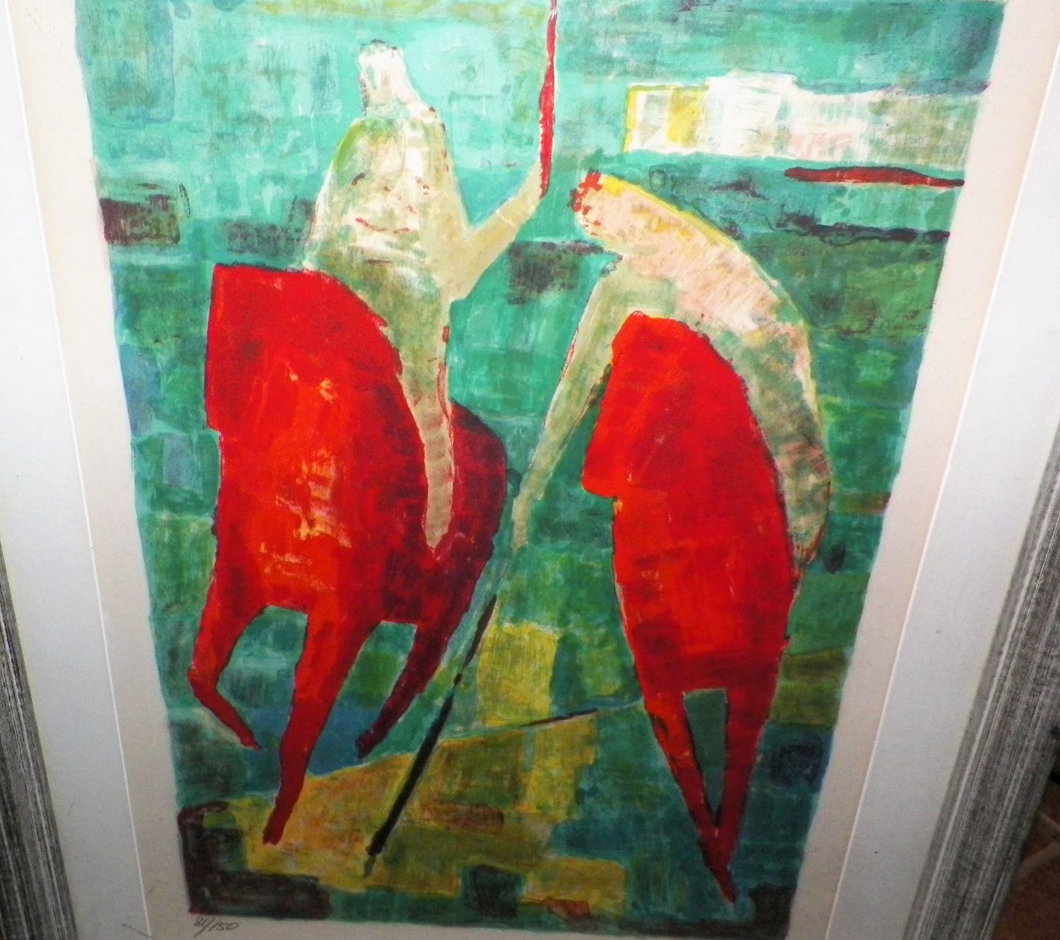 AA ART PRINT A ABSTRACT RED ON HORSES 2AA.JPG