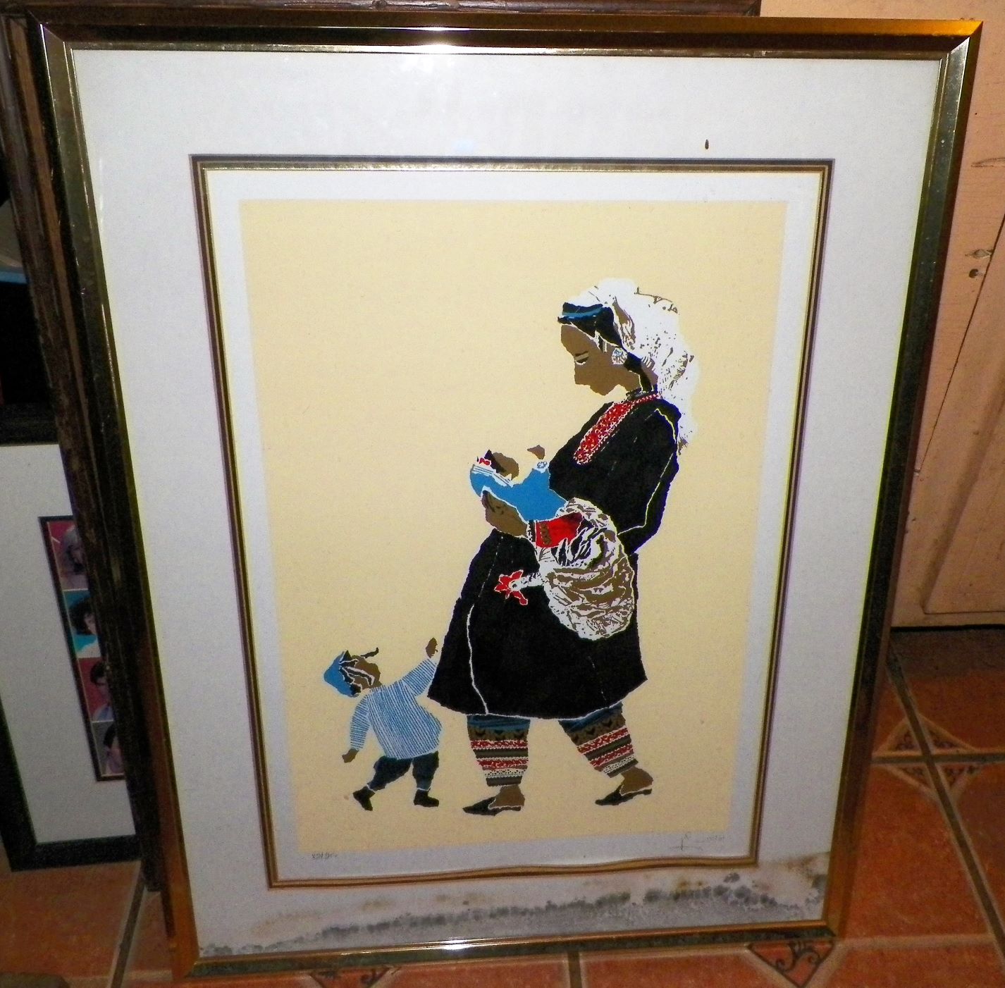 AA ART PRINT BLACK WOMAN WITH CHILDREN 1AA.JPG