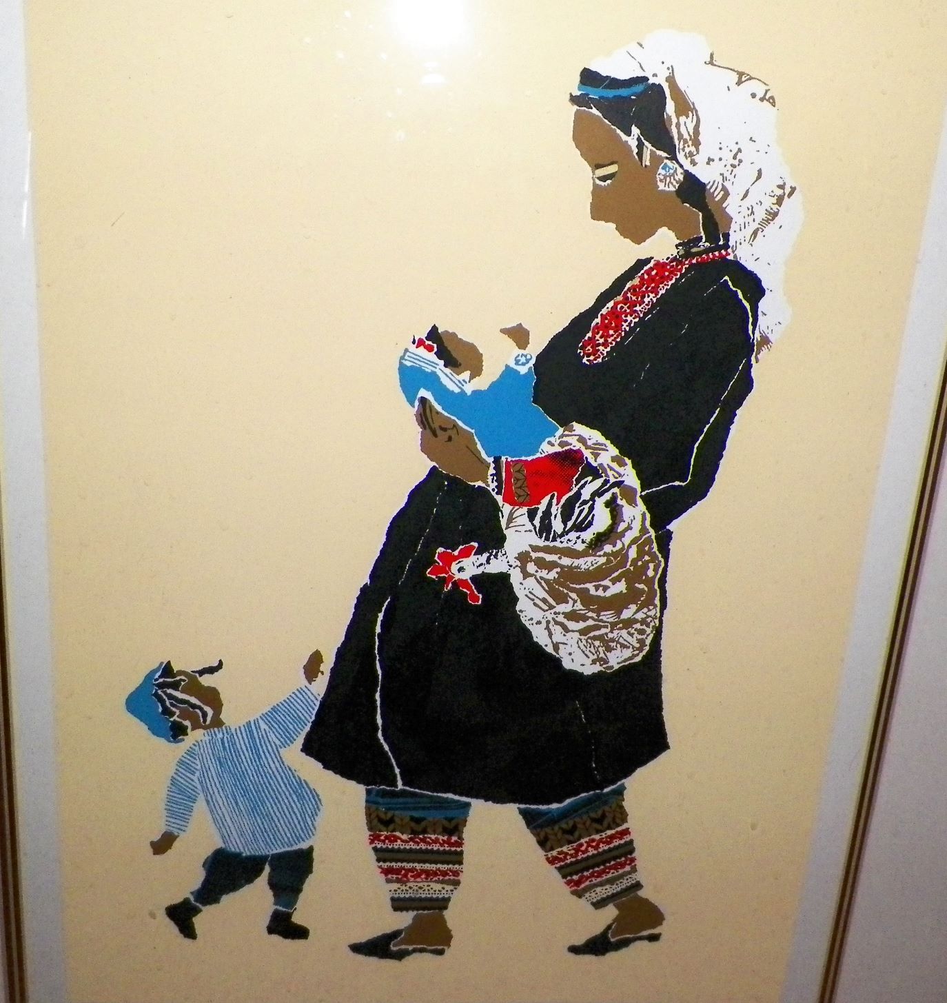AA ART PRINT BLACK WOMAN WITH CHILDREN 2AA.JPG