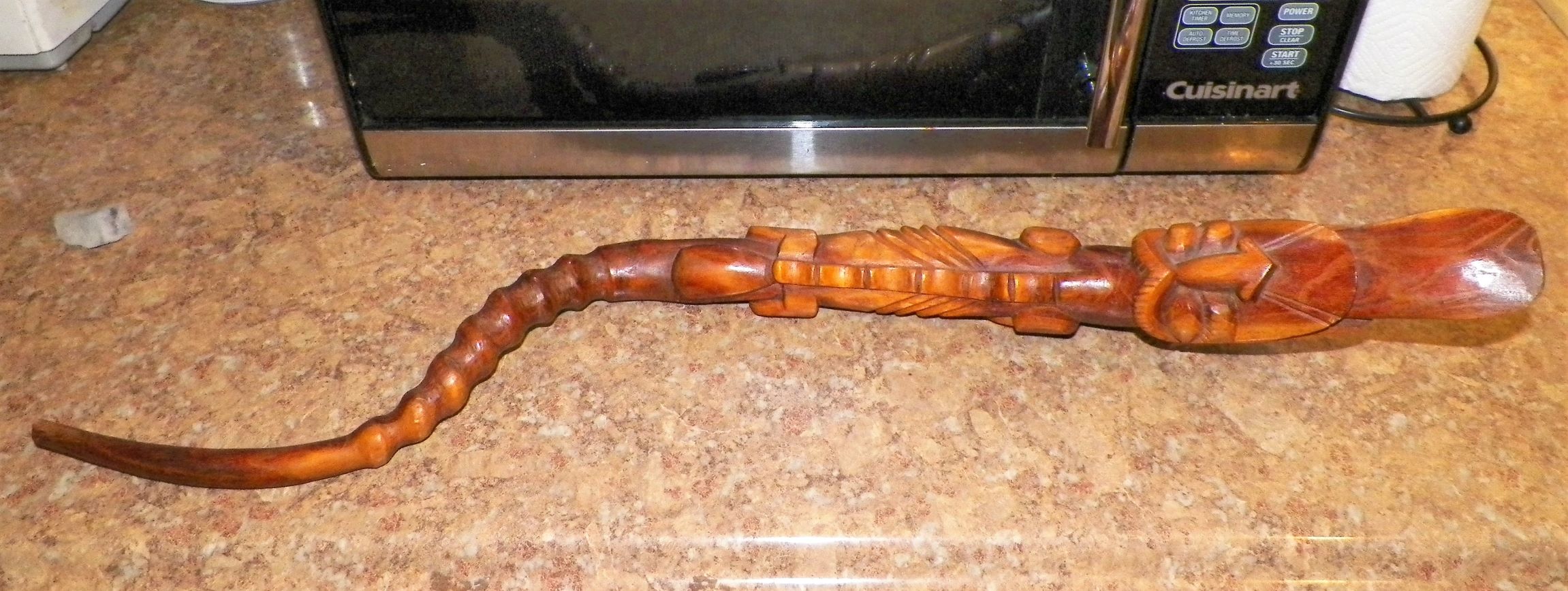 aa art statue carved wood hawaii eskimo snake animal 1A_AA.JPG