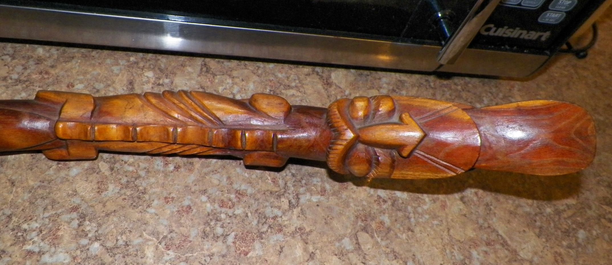 aa art statue carved wood hawaii eskimo snake animal 1A_BA.JPG