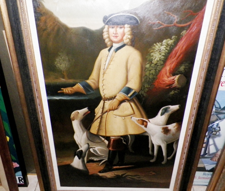 AA EBAY NEW A ART PAINTING ANTIQUE PAINTING MAN AND DOGS 4AAA.jpg