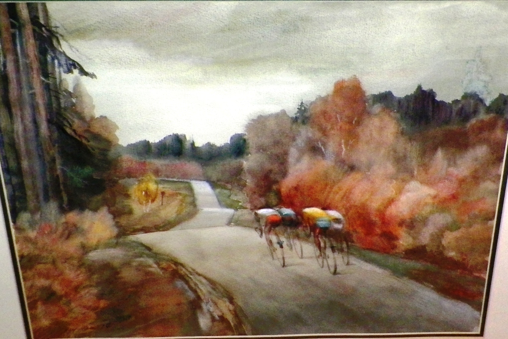 AA EBAY NEW A ART PAINTING BICYCLISTS BICYCLE RACING 2AA.jpg