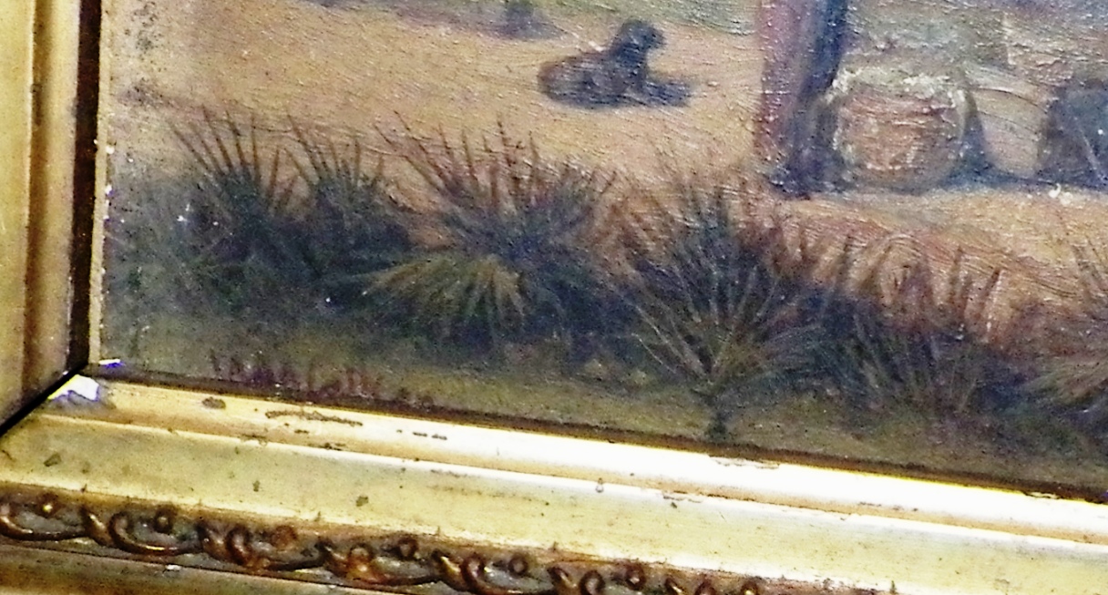 AA EBAY NEW A ART PAINTING BLACK FOLK ART OLD SMALL 3AA.jpg