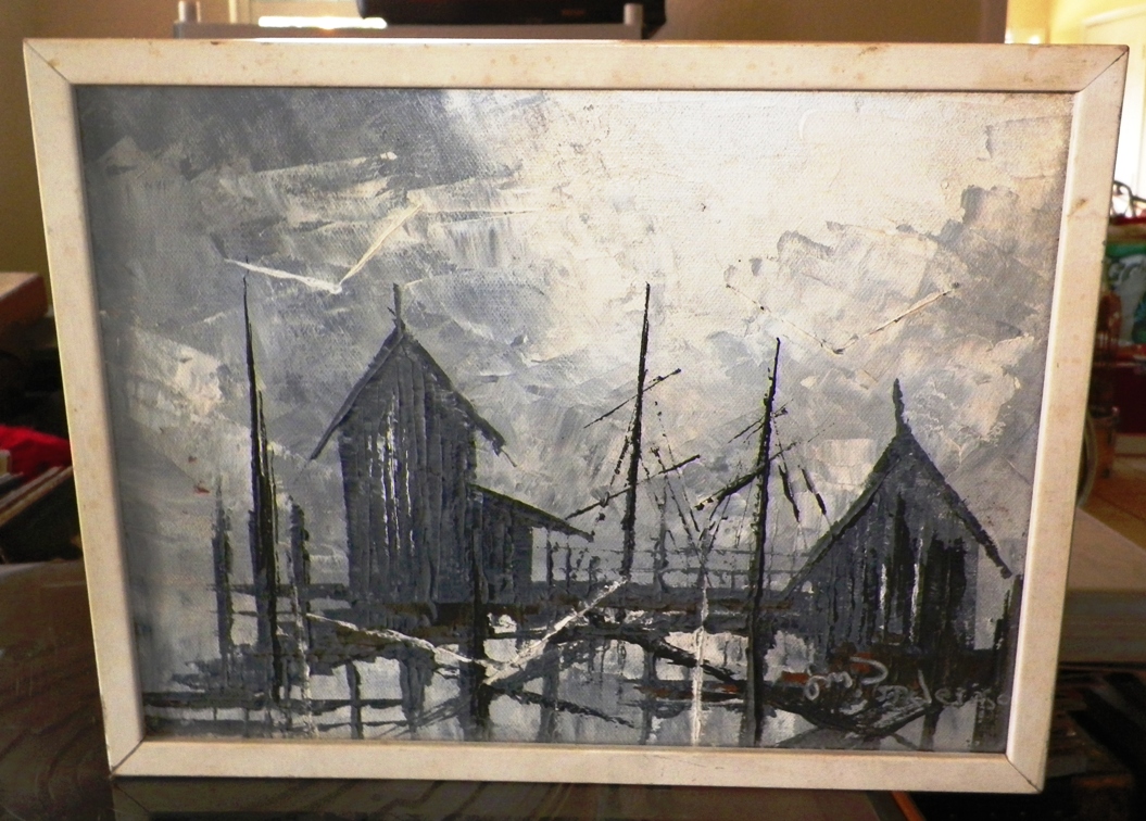 AA EBAY NEW A ART PAINTING BLACK & WHITE PONDEROSA 1AA.jpg