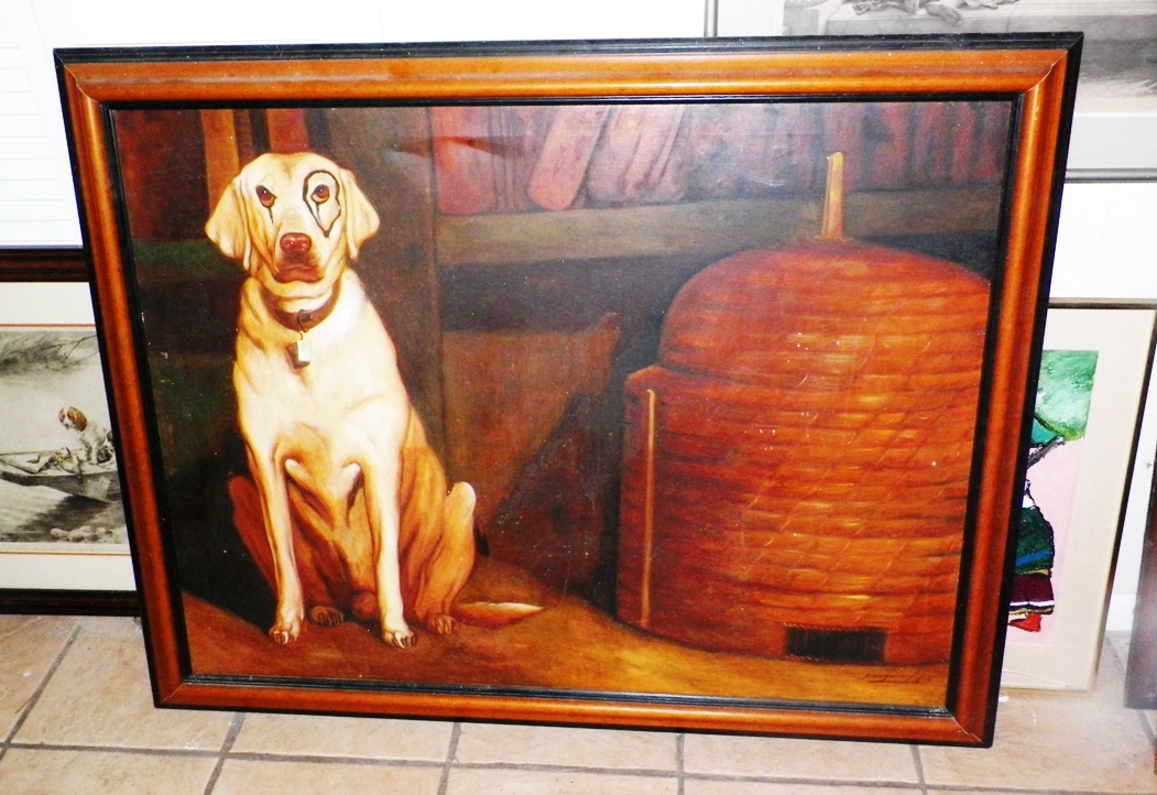 AA EBAY NEW A ART PAINTING CAT WOMAN DOG PAINTING 1AAA.jpg