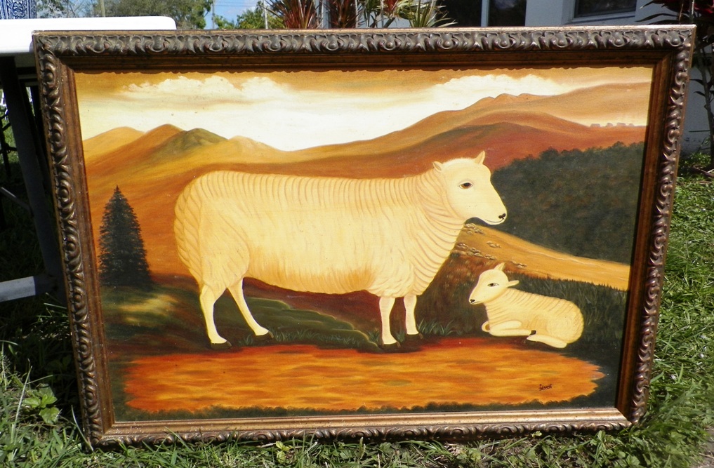 AA EBAY NEW A ART PAINTING CAT WOMAN LINNIE JACKSON 1AA1.jpg