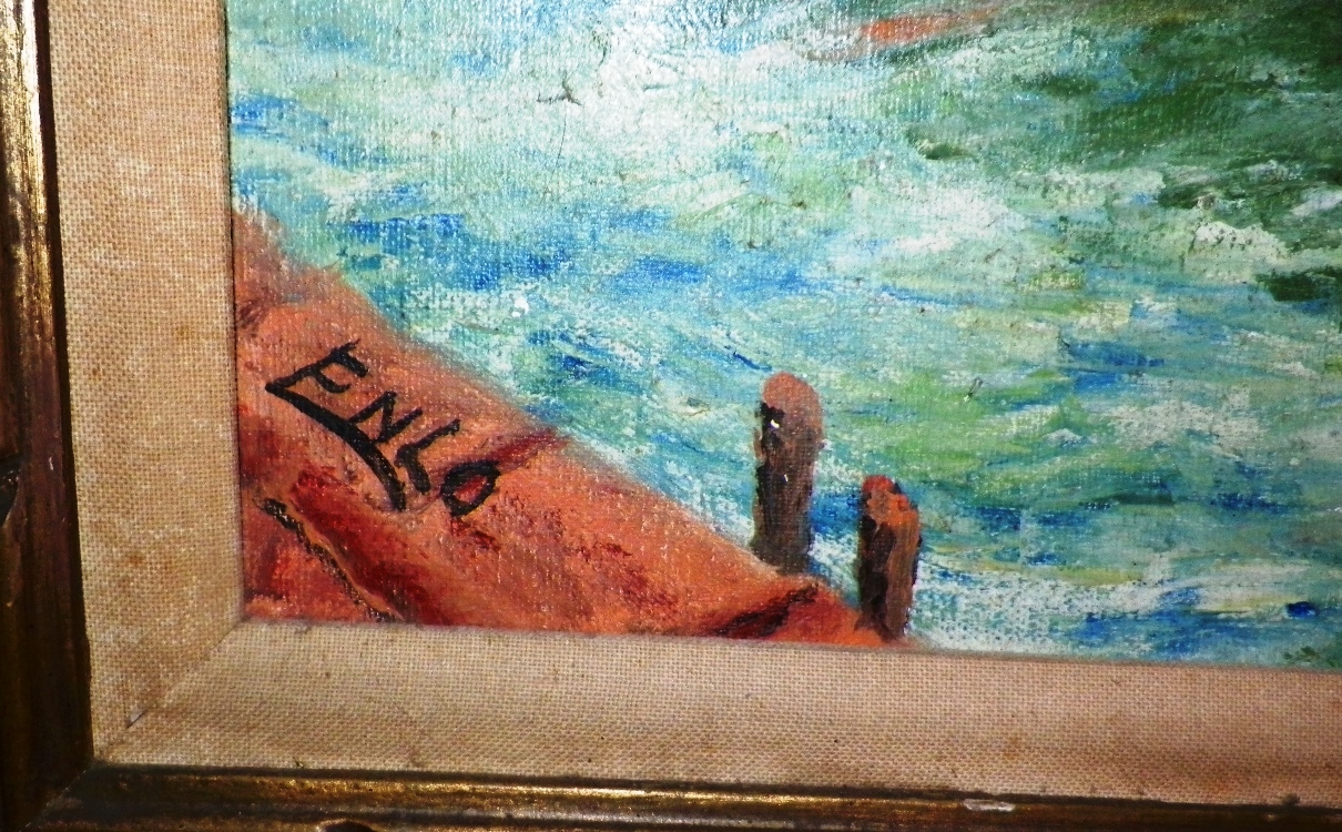 HELP WITH SPANISH MESSAGE ON BACK OF PAINTING Antiques Board