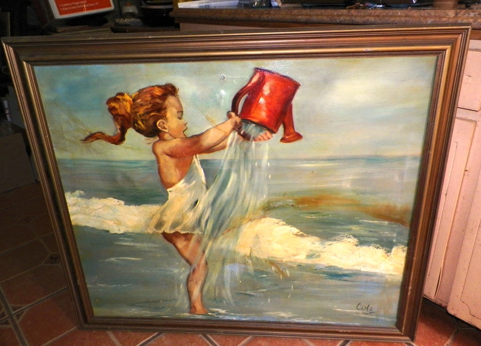 AA EBAY NEW A ART PAINTING GIRL ON BEACH COLE 1AA.jpg